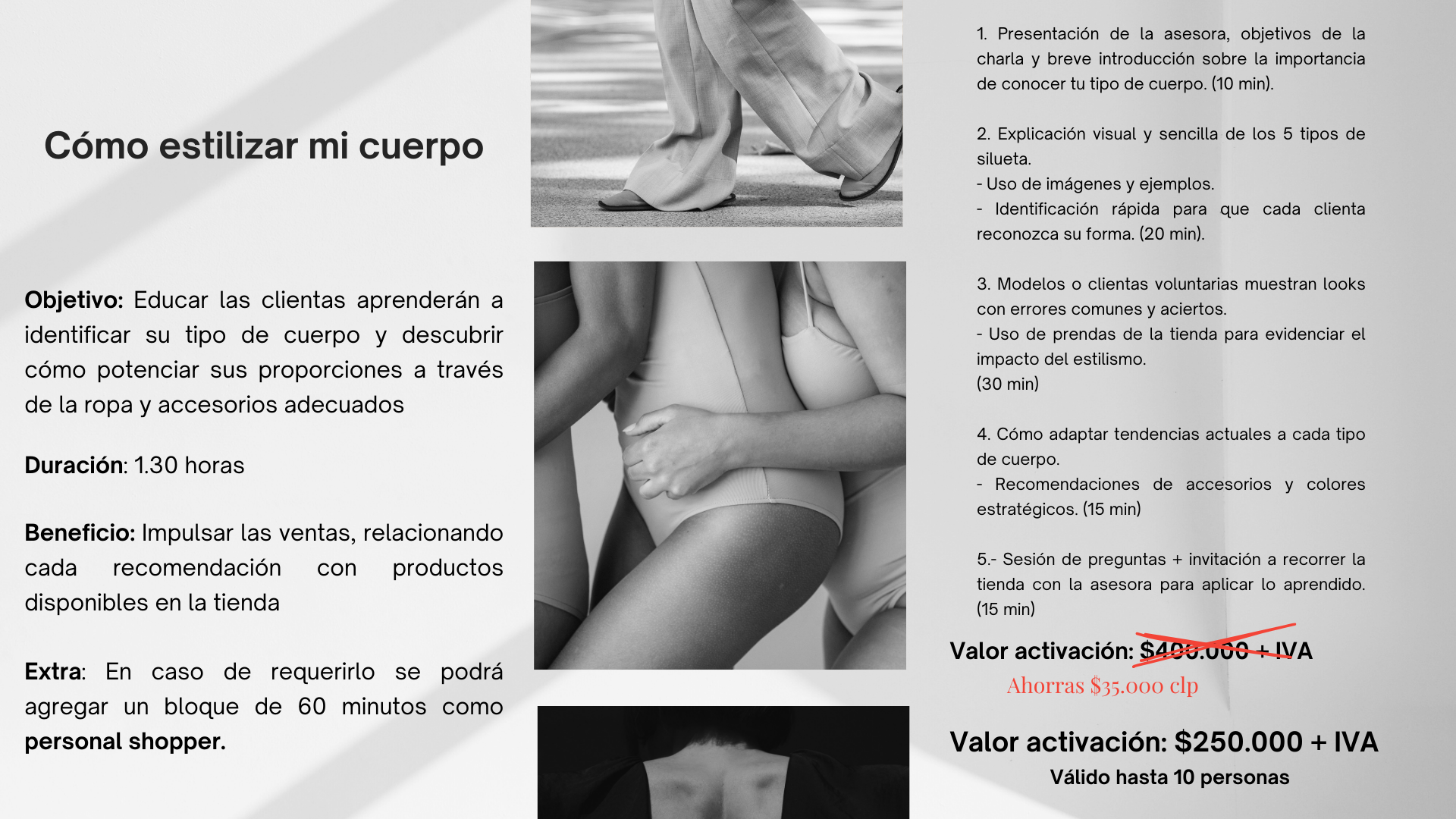 Charla Como estilizar mi cuerpo Clientas